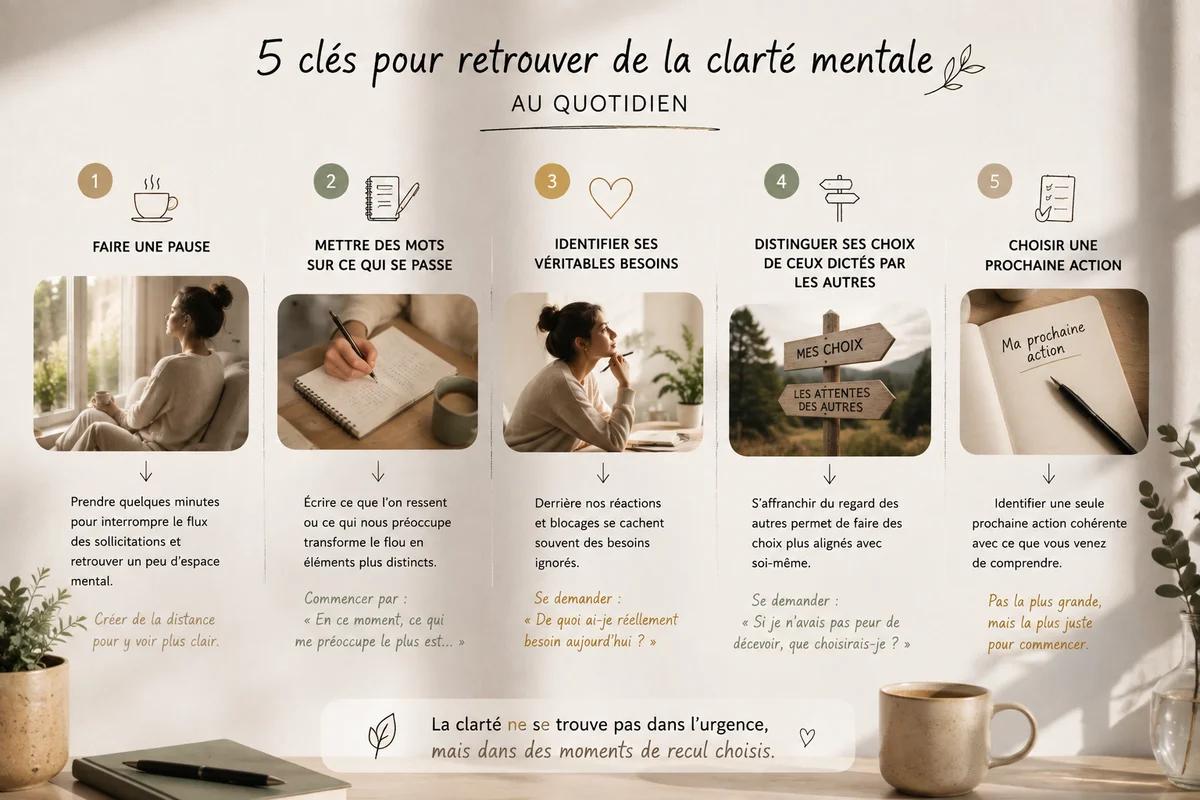Comment retrouver davantage de clarté mentale au quotidien