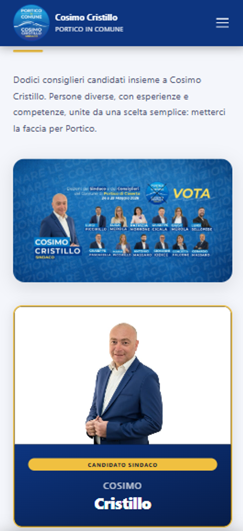 Cosimo Cristillo Sindaco — mobile
