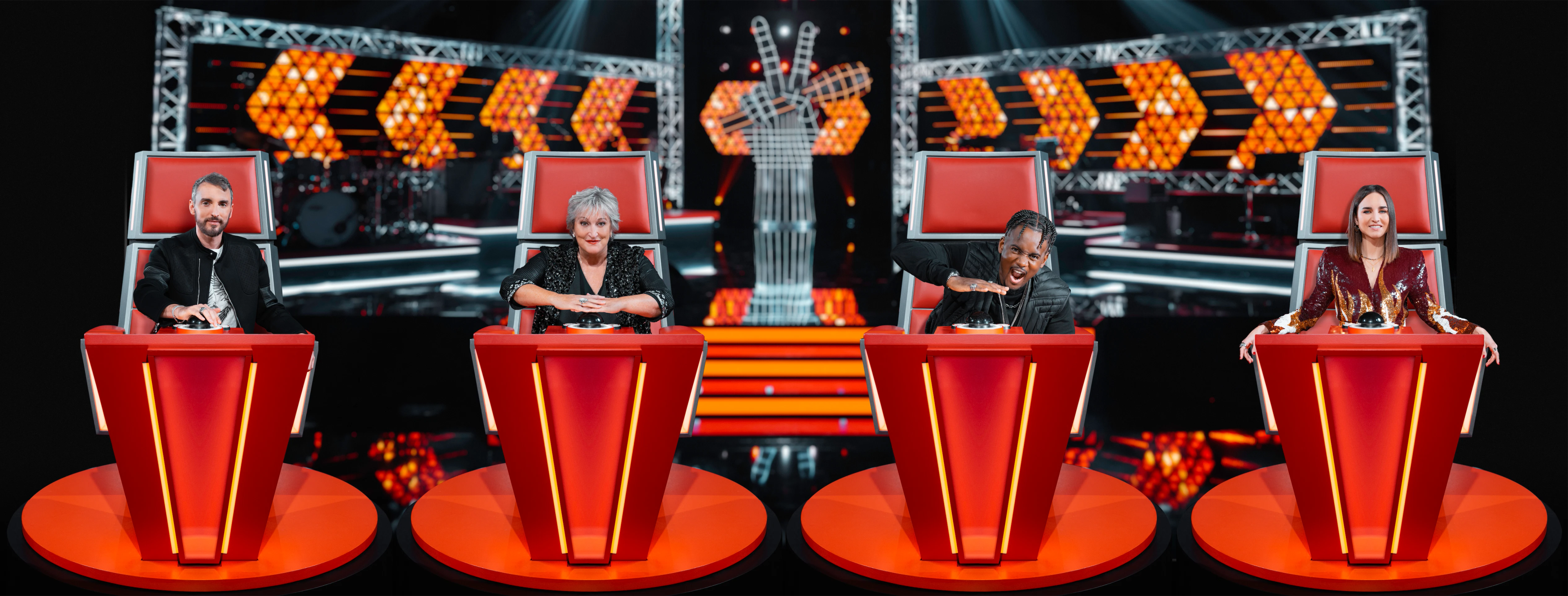 The Voice Belgium coachs typh barrow black m christophe willem bj scott