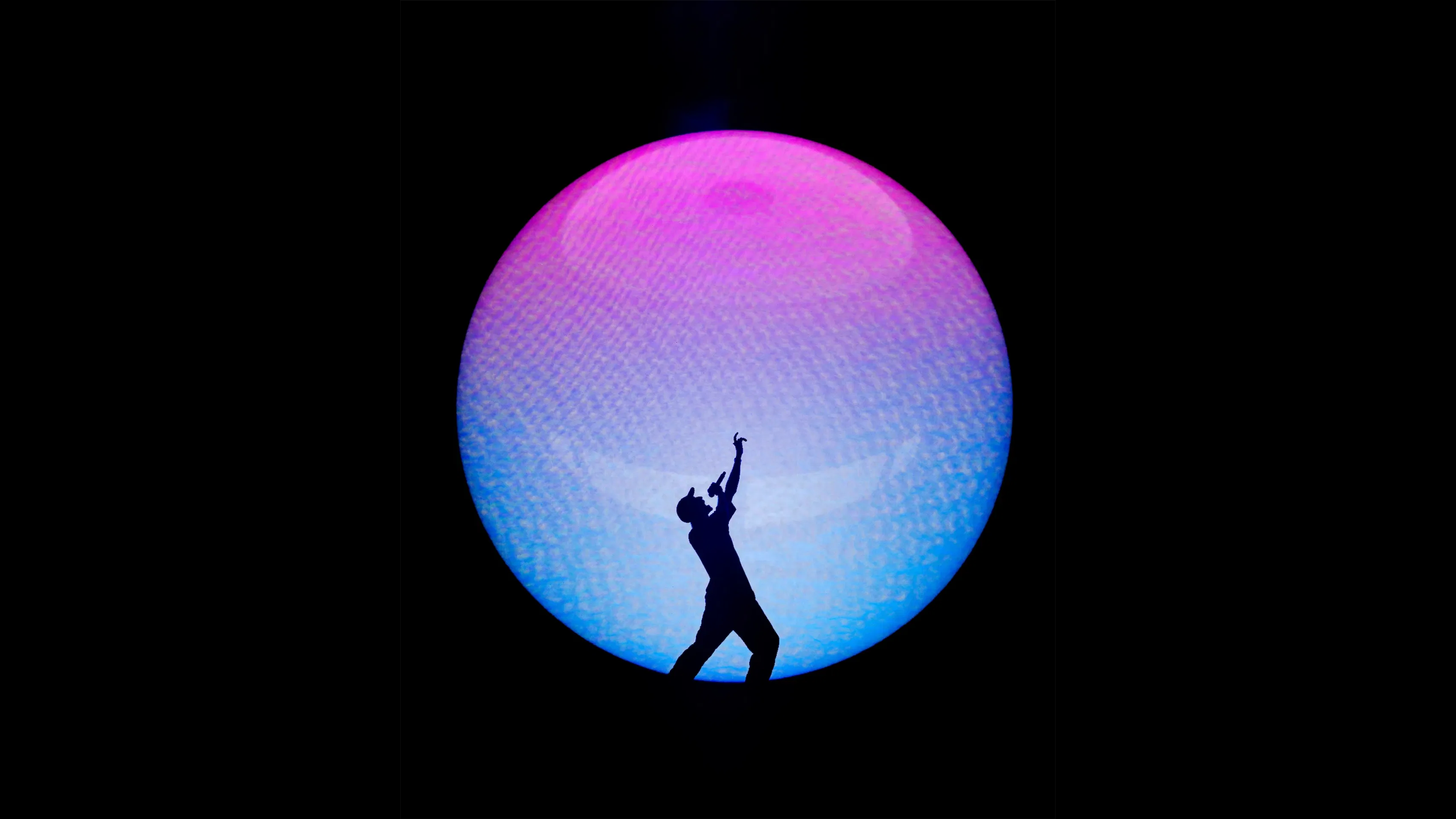 Roméo Elvis on stage Bercy silhouette