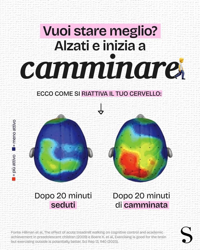 Post: camminare riattiva il cervello
