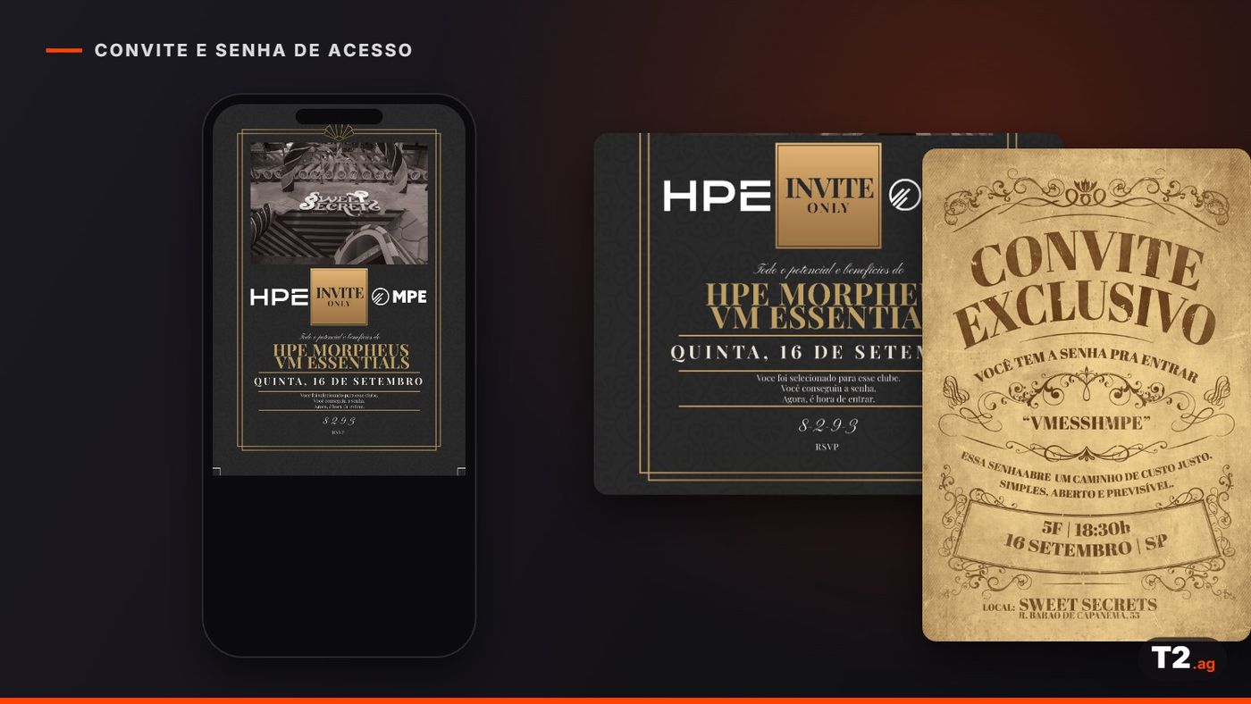 Convites digitais do evento