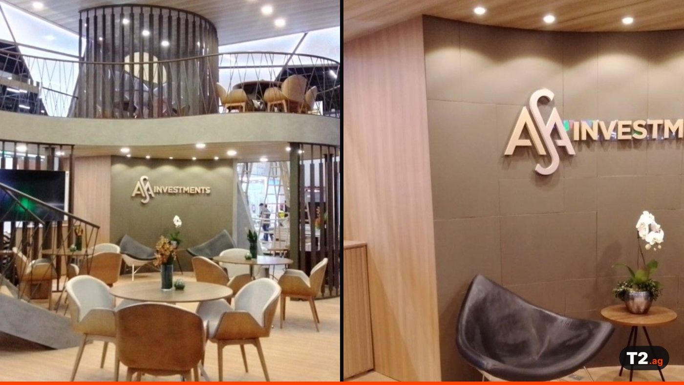 Estande ASA — lounge e recepção