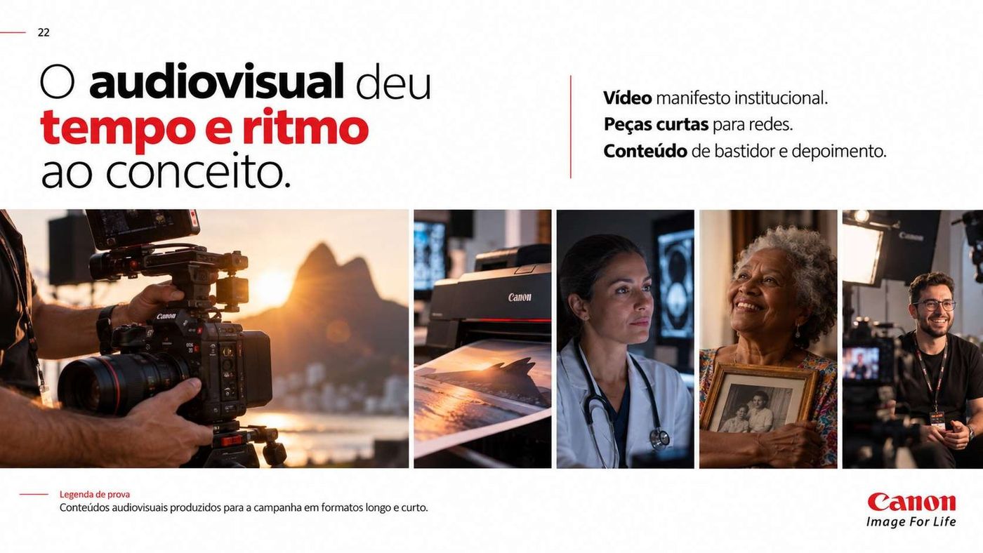 Conteúdos audiovisuais da campanha
