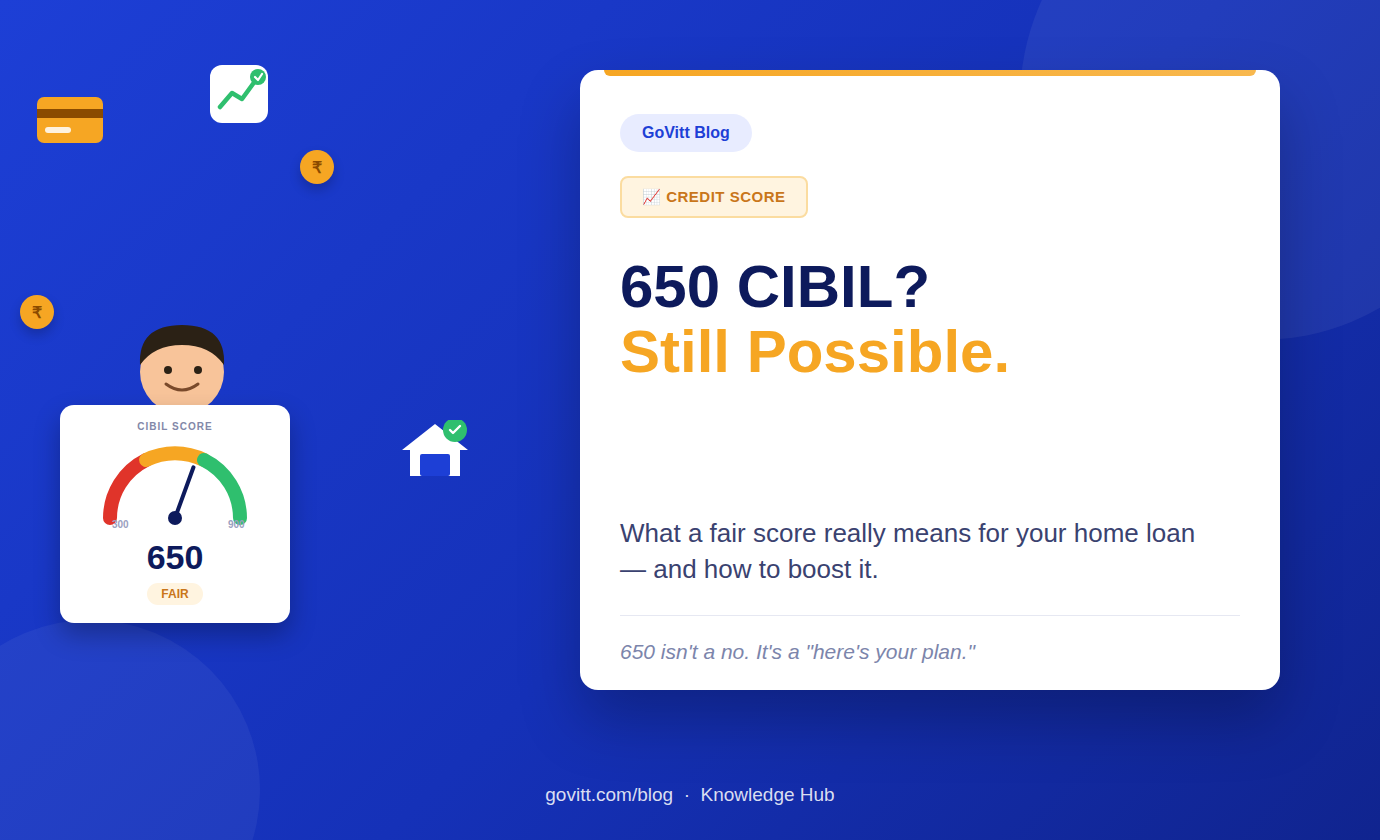 Can I Get a Home Loan With a 650 CIBIL Score?