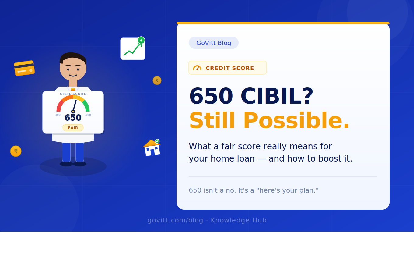 Can I Get a Home Loan With a 650 CIBIL Score?
