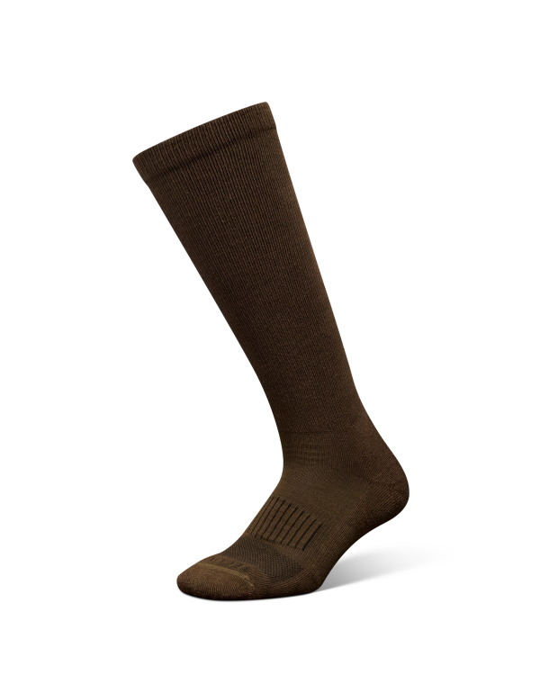 View of Boot Socks - Navy / Brown / White