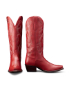 Pair view of The Booth Boot - Chili's Booth Red Vinyl on plain background