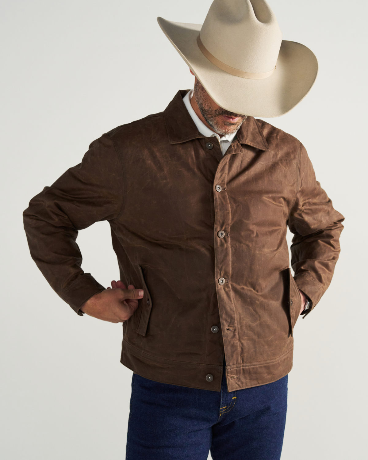 Men's Buckaroo Waxed Canvas Trucker Jacket | Tecovas