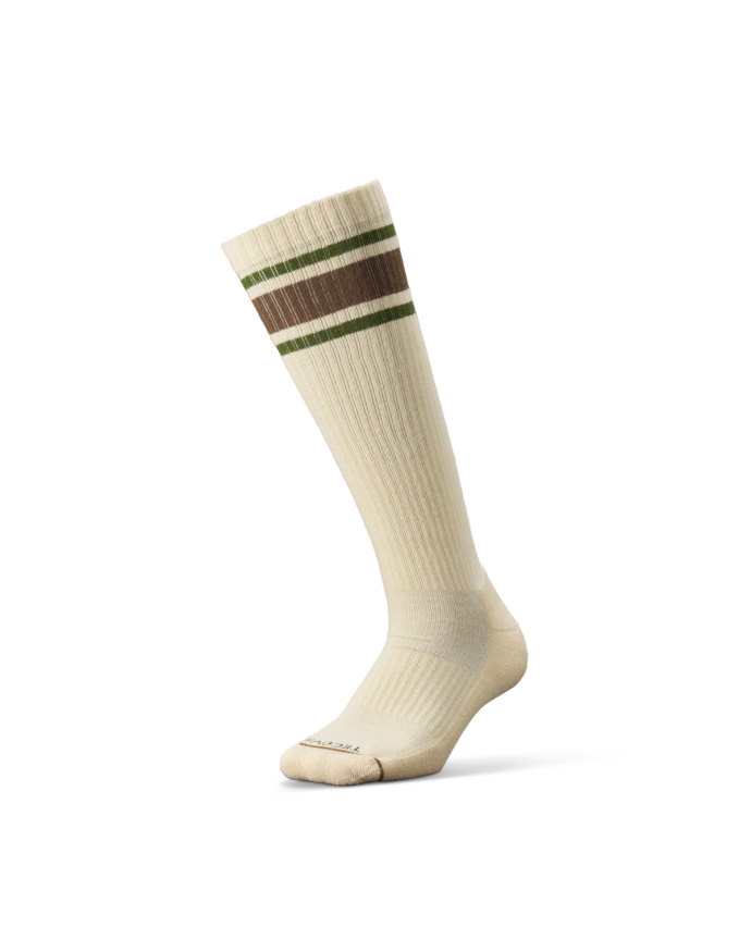 View of Over the Calf Performance Sock - Cream / Multi