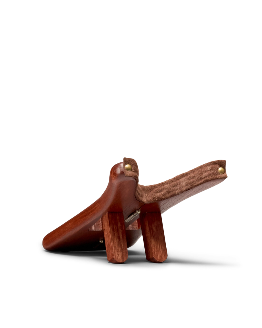 Back view of Travel Boot Jack - Brown/Mocha on plain background