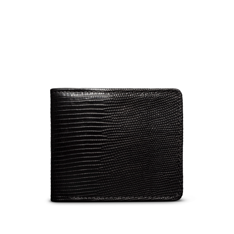 Lizard Leather Wallet | Billfold Lizard - Midnight | Tecovas