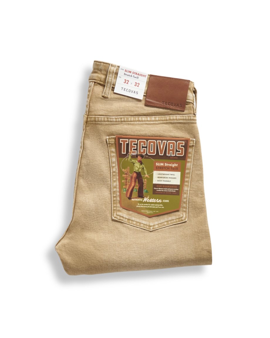 View of Men's Slim Straight Stretch Twill - Khaki