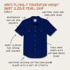 Diagram of the Men's Flying T Foundation Weight Short Sleeve Pearl Snap in Cobalt