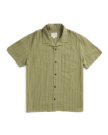 Front view of Men's Dobby Camp Shirt - Sage on plain background