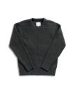 Front view of Men's Crew Neck Desert Sweater - Faded Black on plain background