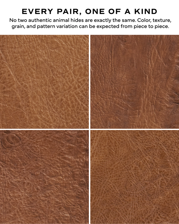 Closeup view of The Cartwright - Tumbleweed Calfskin