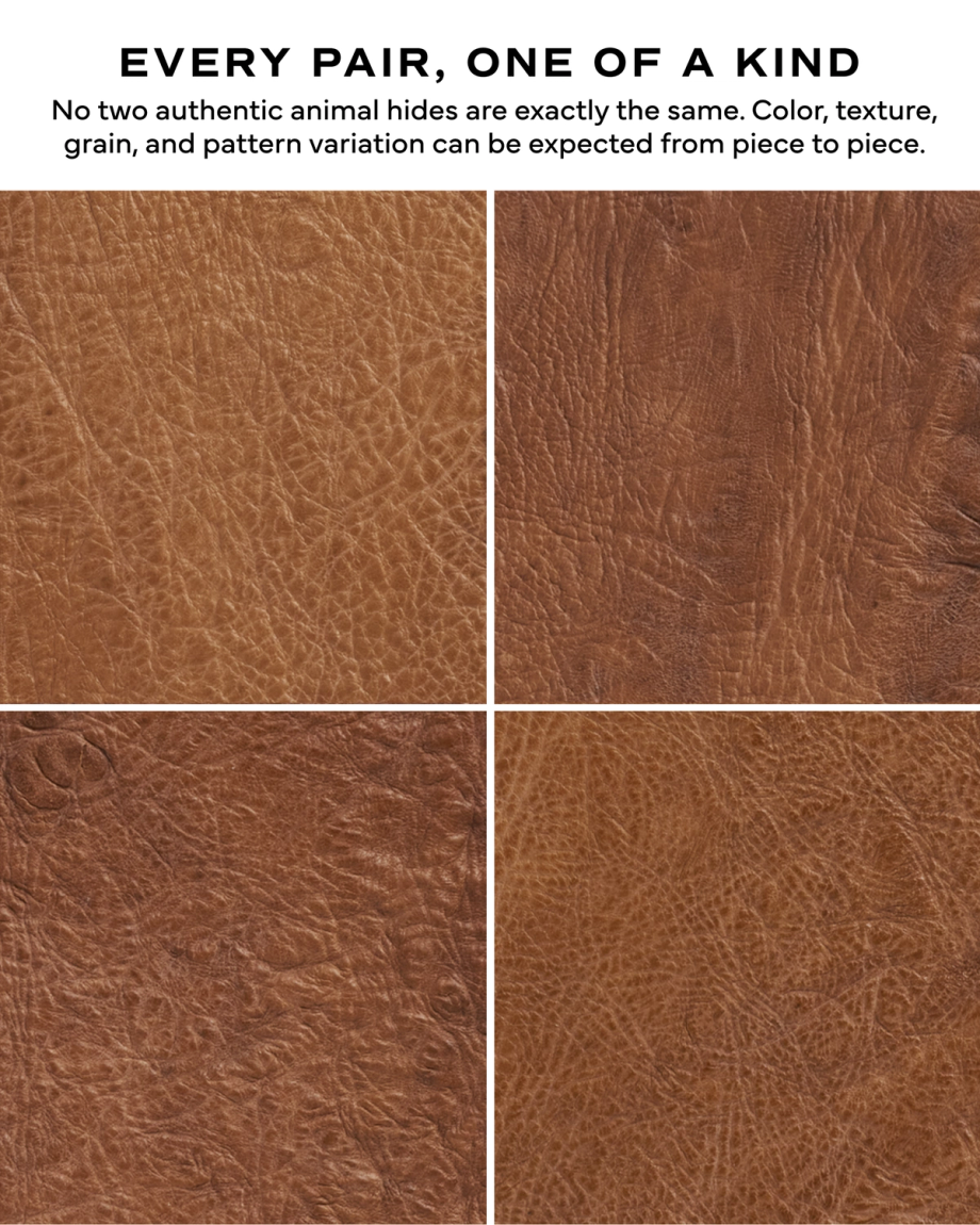 Closeup view of The Cartwright - Tumbleweed Calfskin