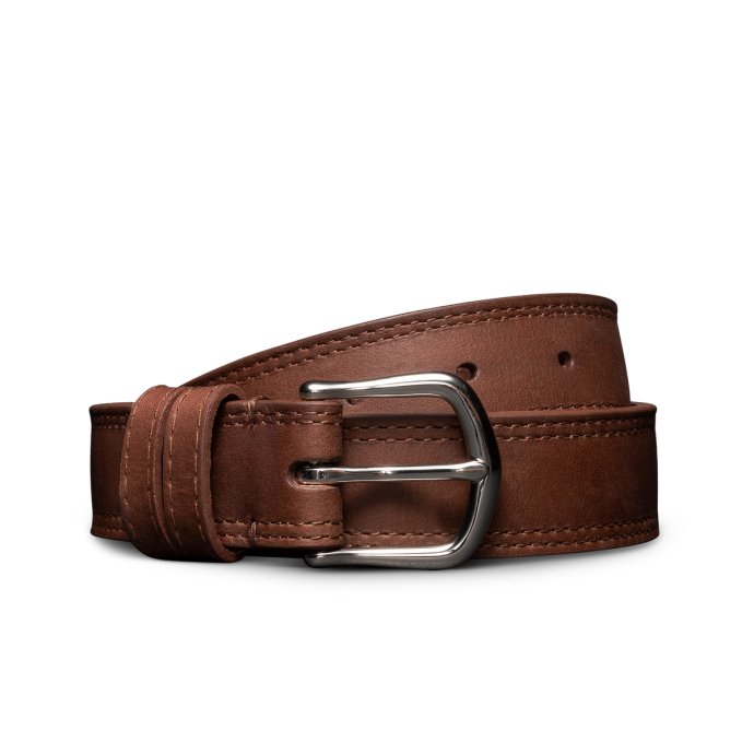 Unbuckled view of Women's Bovine Belt - Sequoia on plain background