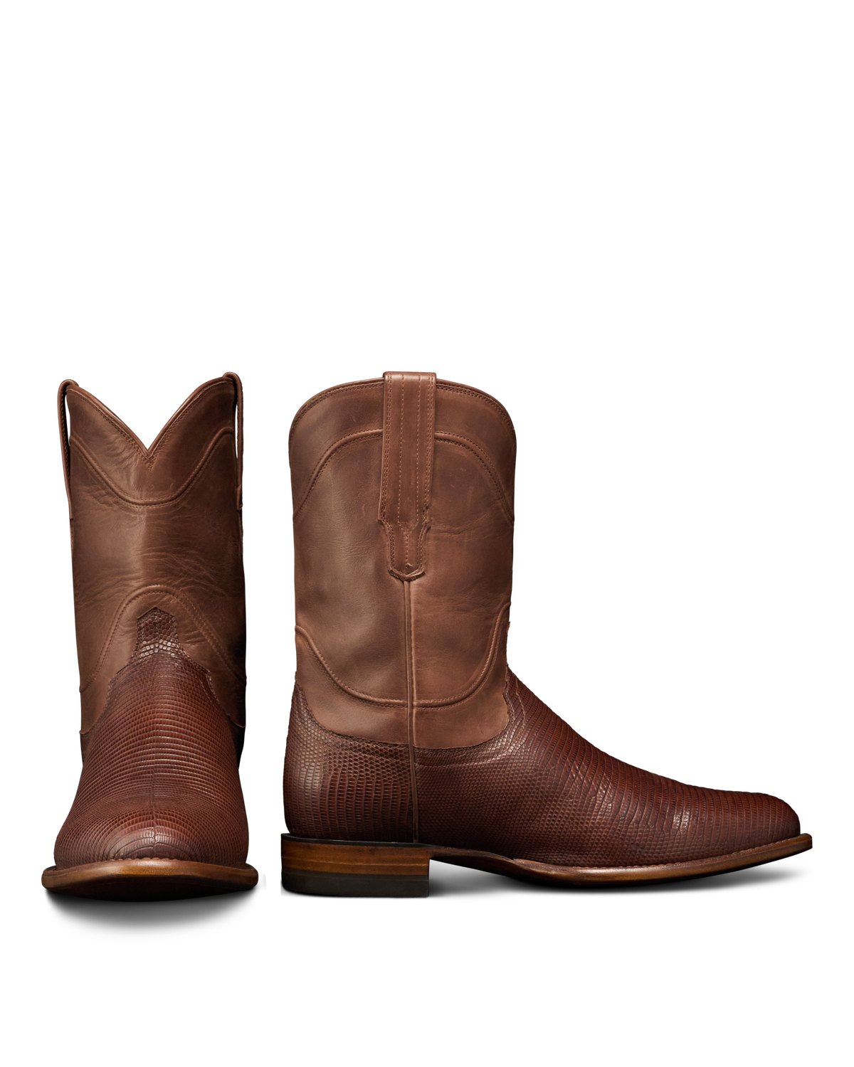 The Earl in Hickory Lizard - Men's Roper Boot | Tecovas