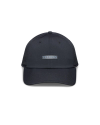 Front view of Tecovas Six-Panel Performance Hat - Black on plain background