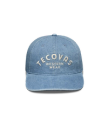 Front view of Tecovas Western Wear Denim Hat - Blue on plain background