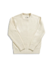 Front view of Men's Crew Neck Desert Sweater - Whisper White on plain background