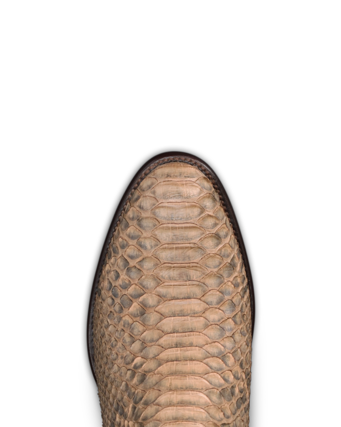 Toe view of The Dean - Taupe on plain background