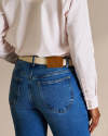 Back view of Women's Mid-Rise Bootcut Jeans - Medium on model