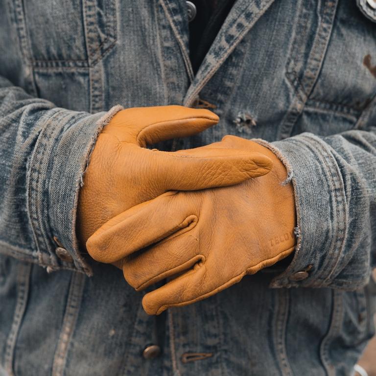 Brown, gloves, close up