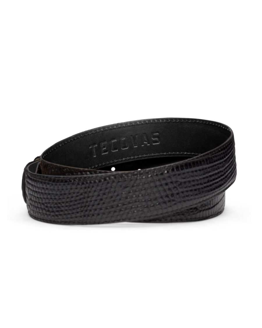 Men's Black lizard Belt - Exotic Western | Tecovas