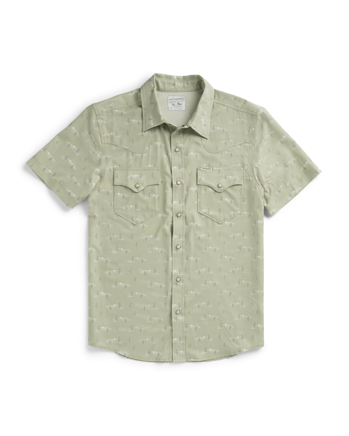 Men's Performance Pearl Snap - White polyester | Tecovas