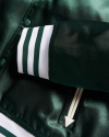 Closeup view of Men's Varsity Jacket - Green