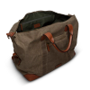 Front view of Waxed Canvas Weekender / Moss - Moss on plain background
