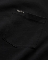Closeup detail view of Standard Issue Pocket Tee - Black