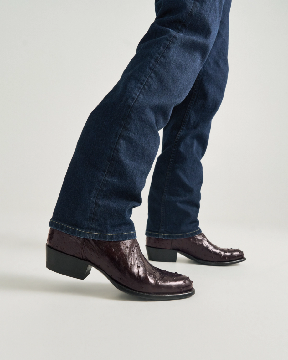 View of The Wyatt - Black Cherry Ostrich