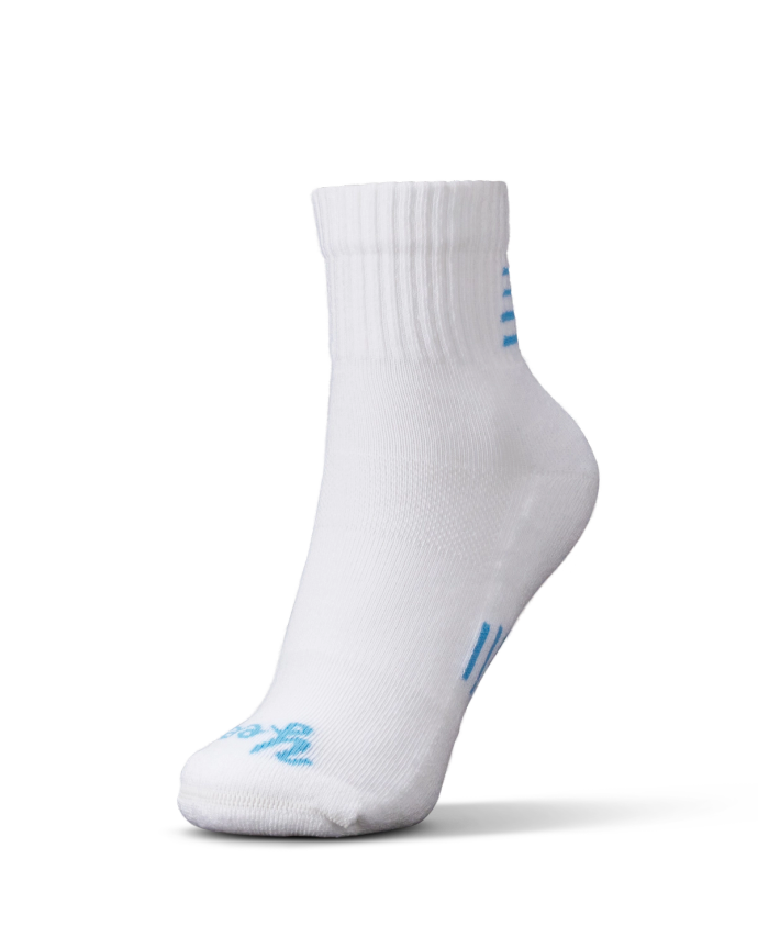 View of Yee Haw Hiker Sock - White / Blue