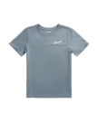 Front view of Women's Store Front Tee - Blue on plain background