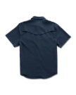 Closeup detail view of Men's Performance Western Pearl Snap SS - Navy