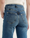 Back view of Women's Vintage High Rise Jean - Medium Wash on model