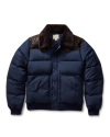 Front view of Men's Western Puffer Jacket - Navy on plain background
