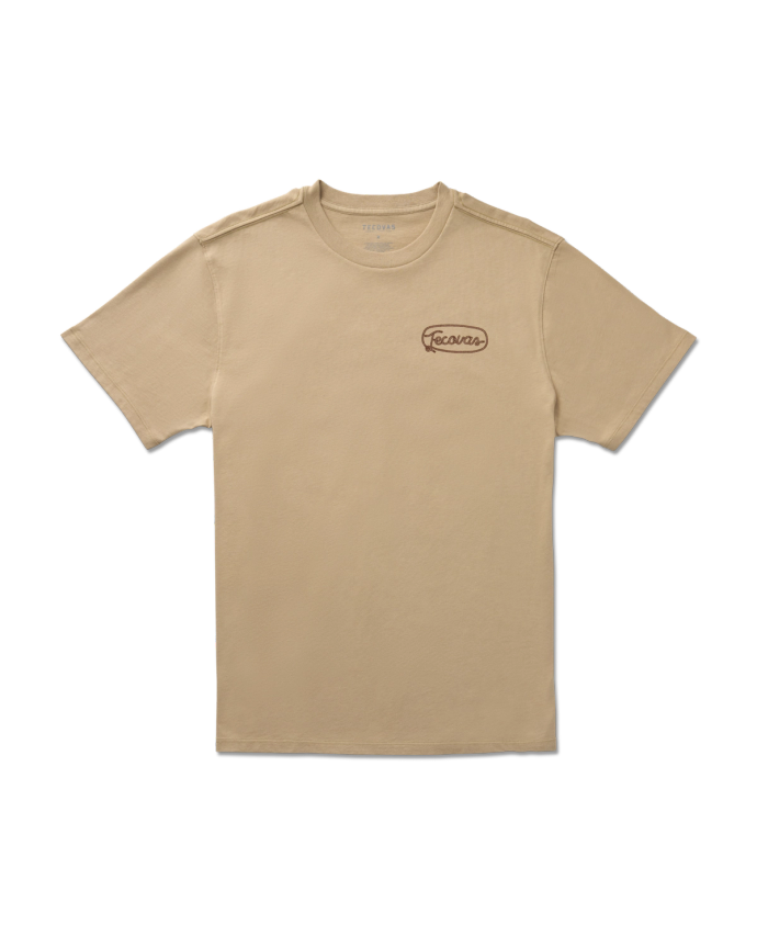 Front view of Men's Authentic Western Wears Tee - Khaki / Brown on plain background