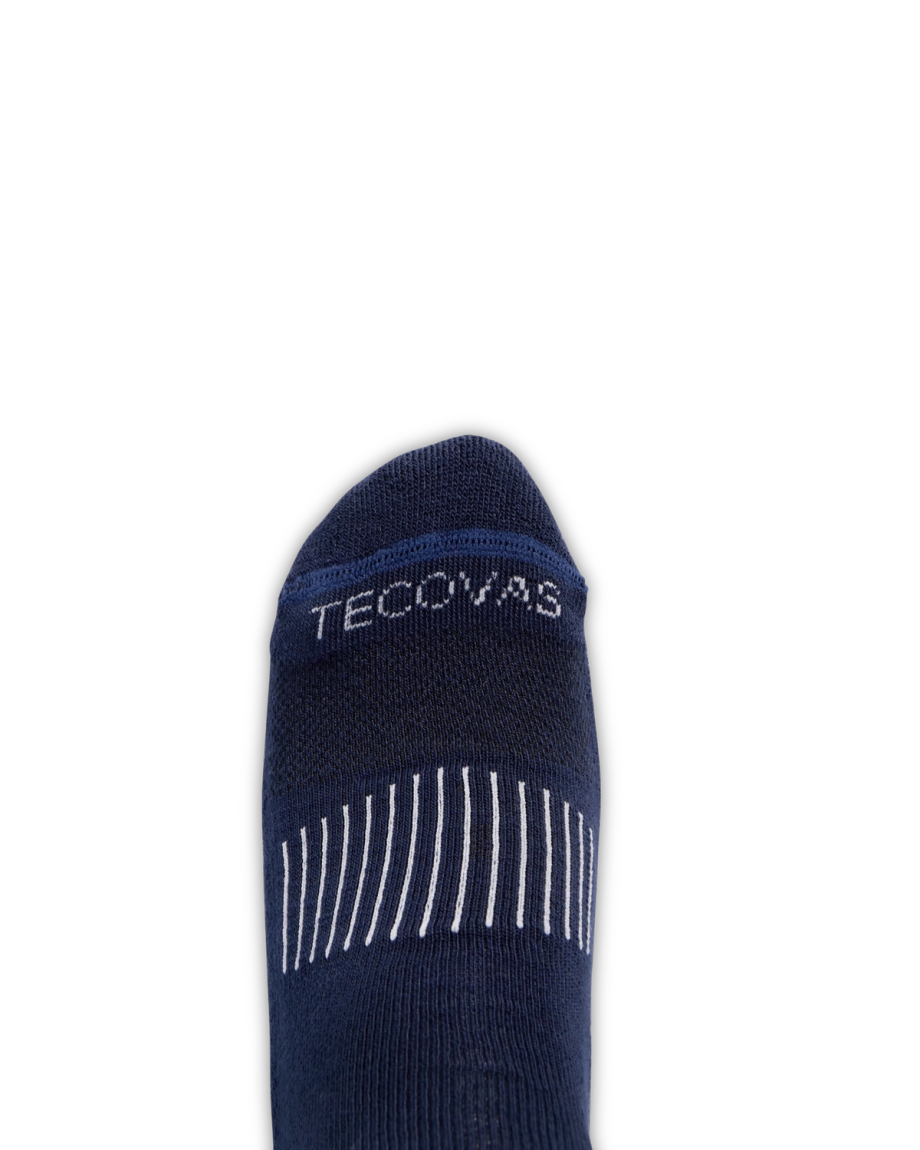 View of Boot Socks - Navy / Brown / White