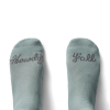 Toe view of Howdy Y'all Hiking Sock (2-Pack) - LT Teal, Gray on plain background