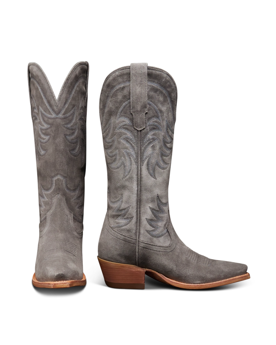 Pair view of The Annie - Charcoal Suede on plain background