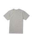 Flatlay image of the men's standard issue pocket tee in heather grey on a white background