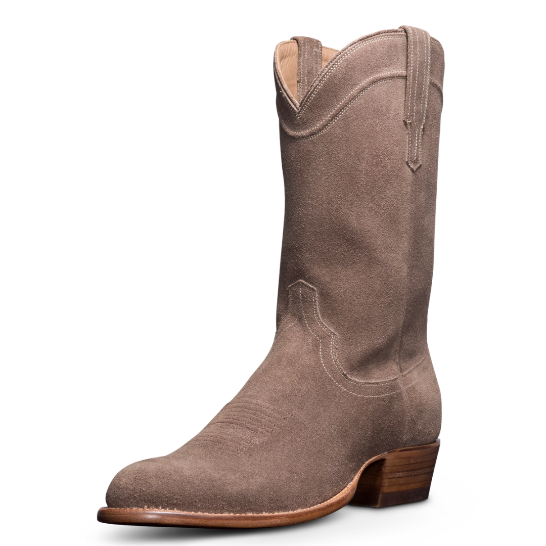 Tecovas | Men's Suede Zipper Boot | Light Gray 14 EE-Wide