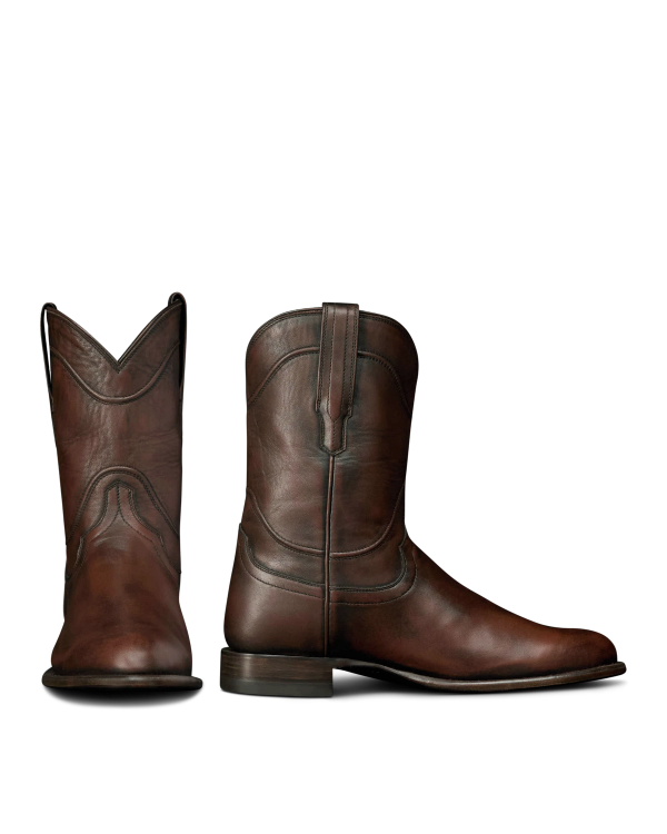 Pair view of The Earl - Iced Tea Cowhide on plain background