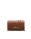 Front view of Concho Chain Crossbody - Saddle on plain background