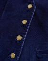 Closeup view of Women's Corduroy Vest - Navy